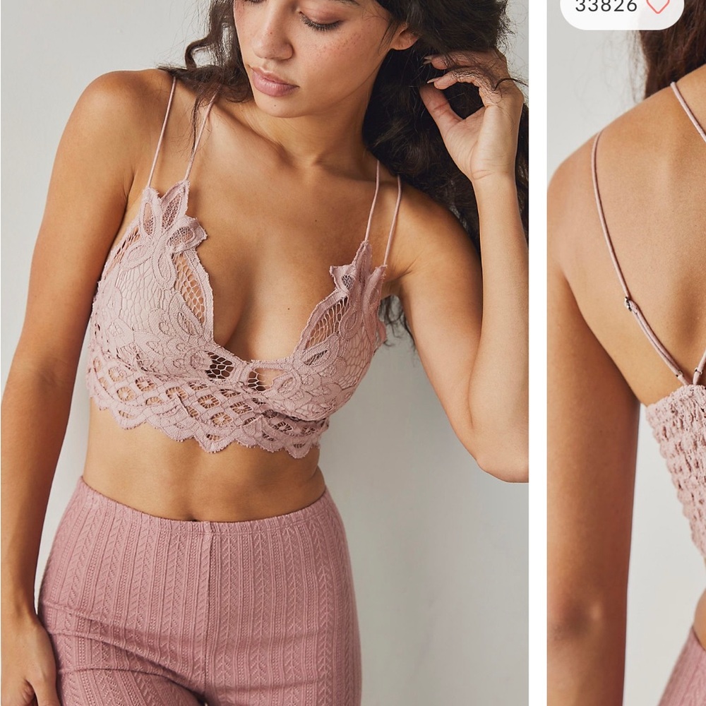 Free People One Adela Bralette in Mauve